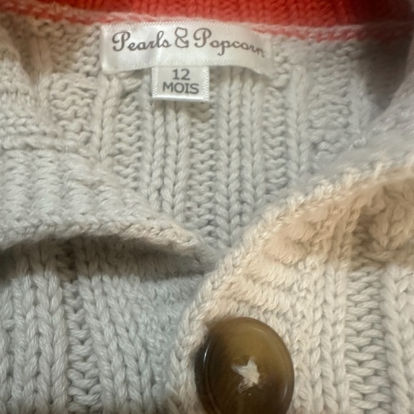 Unisex 12M Kids Cable Knit Sweater Cardigan Coastal Grandpa Cottage Fisherman - Picture 4 of 4